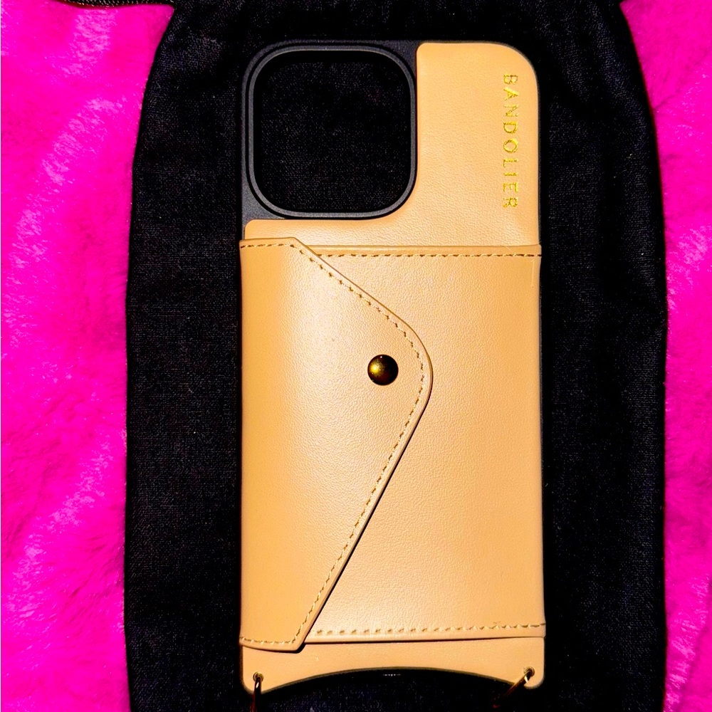 Bandolier Camel Leather Phone Case